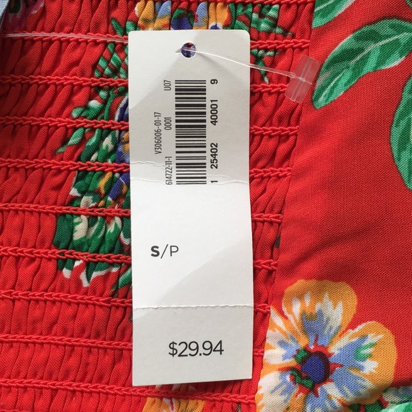 NEW Old Navy Red/Orange Hawaiian Dress - Picture 6 of 7